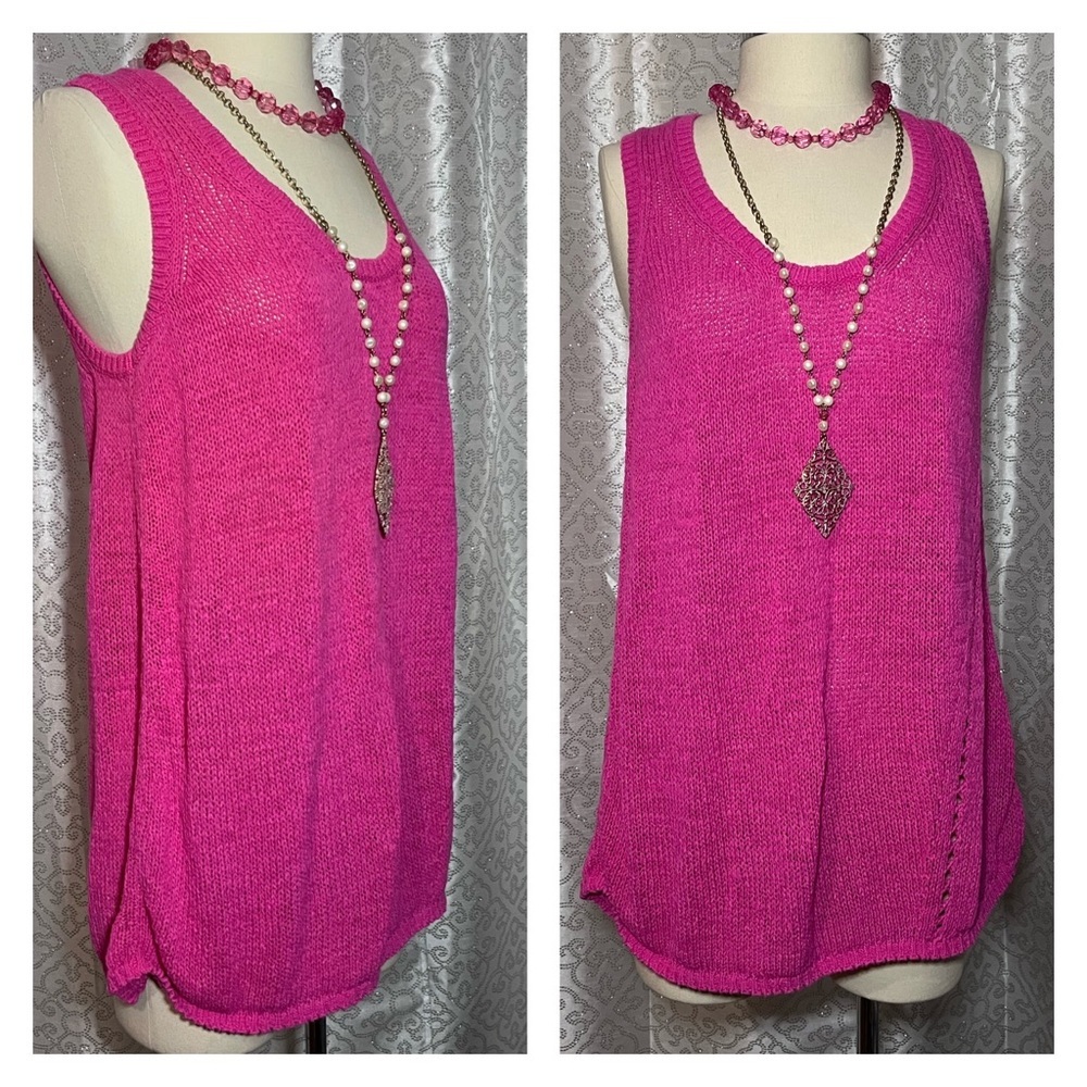JCP Hot pink sleeveless sweater